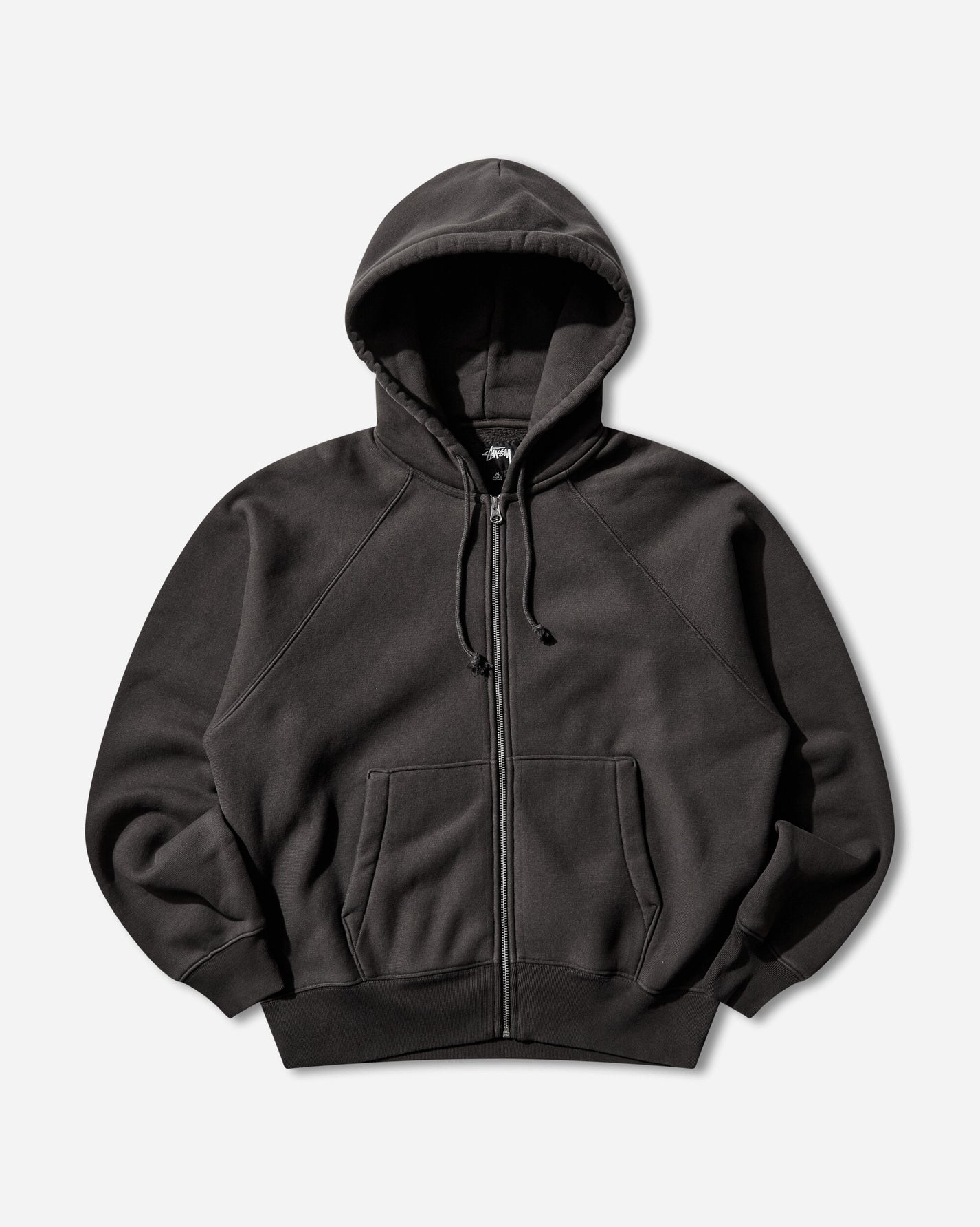 Stüssy Raglan Zip Hood Washed Black Sweatshirts Zip-Ups 118571SJ 0034