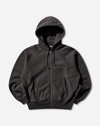 Stüssy Raglan Zip Hood Washed Black Sweatshirts Zip-Ups 118571SJ 0034