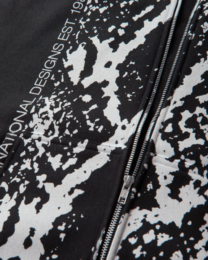 Stüssy Snakeskin Zip Hood Black Sweatshirts Zip-Ups 1975199SJ BLACK