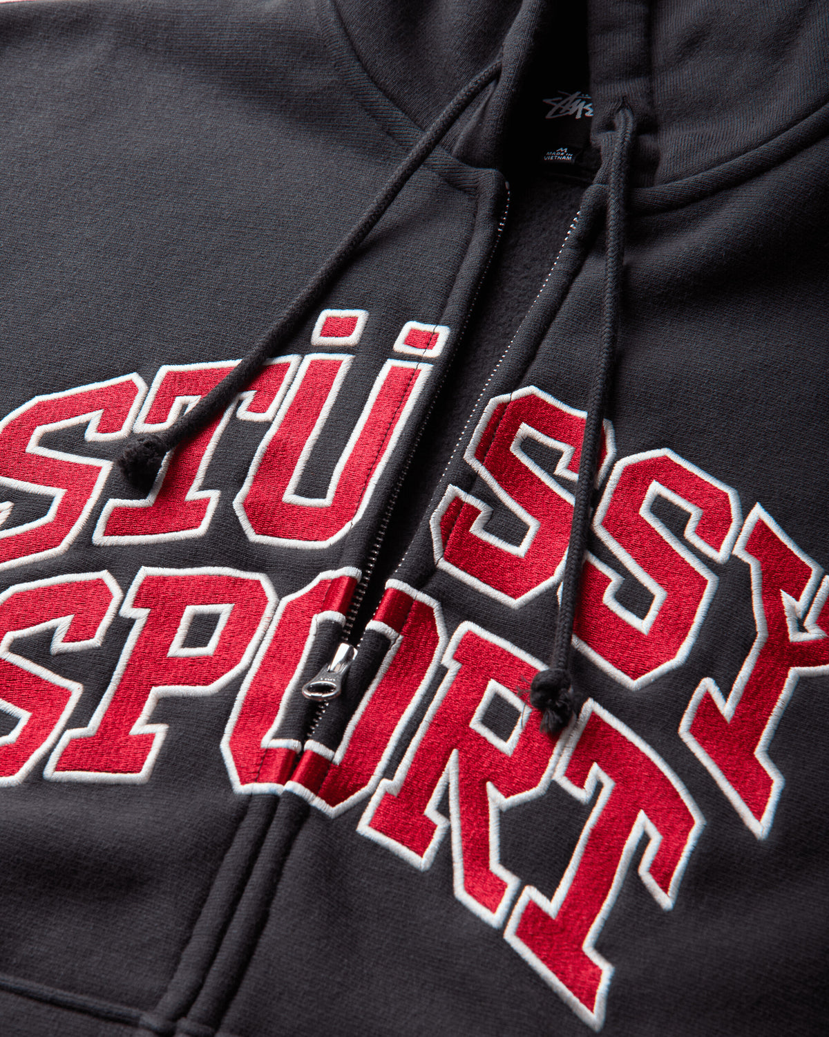 Stüssy Stussy Sport Zip Hood Washed Black Sweatshirts Zip-Ups 118540SJ 0034