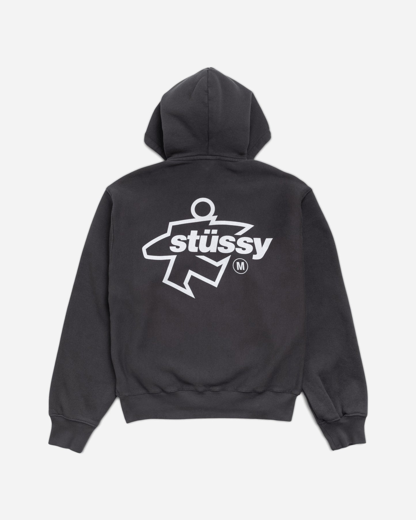 Stüssy Surf Size Gar Dyed Zip Hood Faded Black Sweatshirts Zip-Ups 1975180SJ 0090