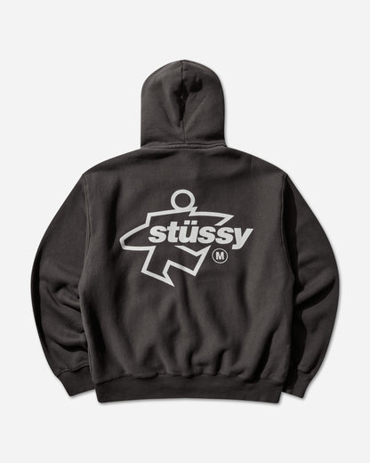 Stüssy Surf Size Gar Dyed Zip Hood Faded Black Sweatshirts Zip-Ups 1975180SJ 0090