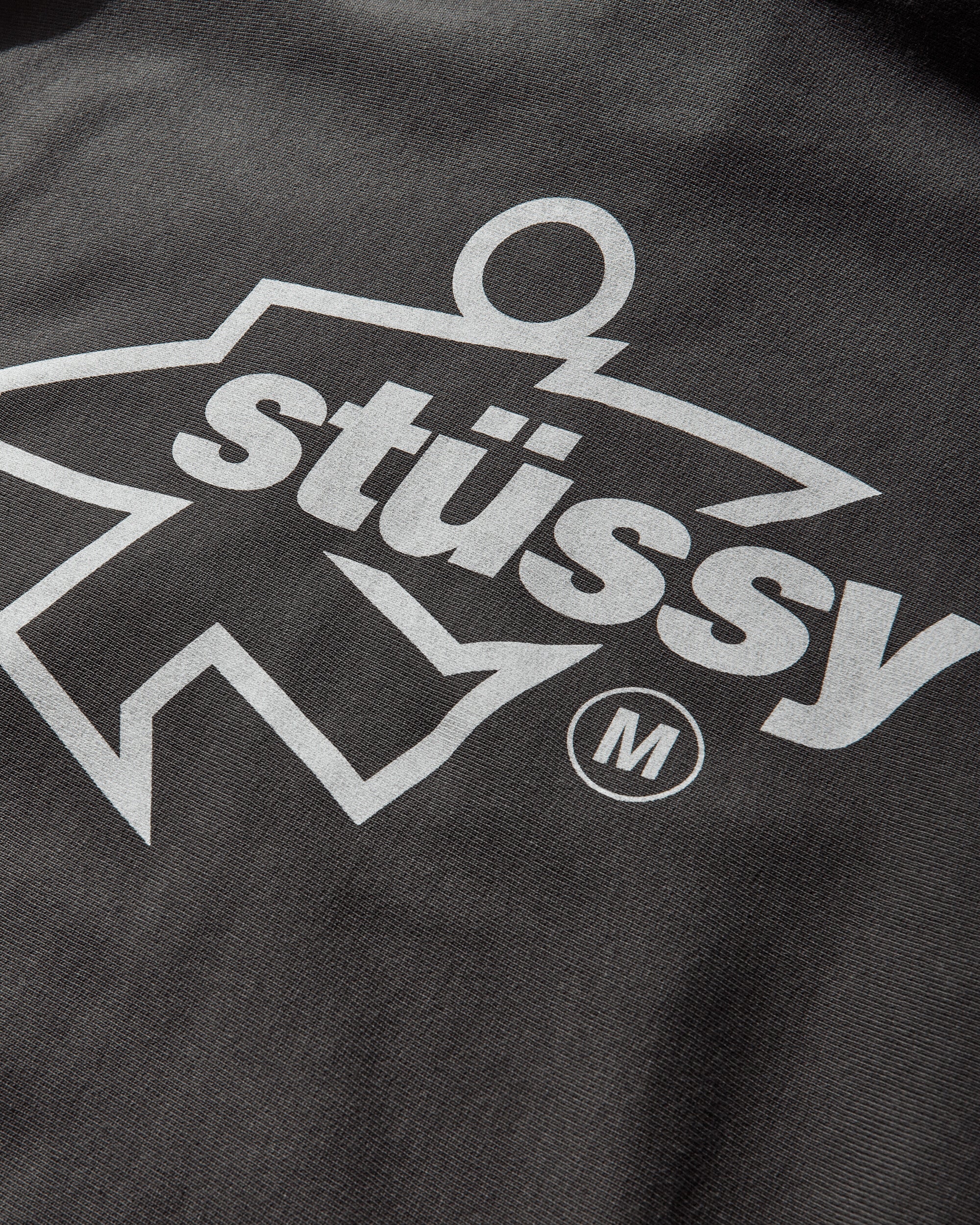 Stüssy Surf Size Gar Dyed Zip Hood Faded Black Sweatshirts Zip-Ups 1975180SJ 0090