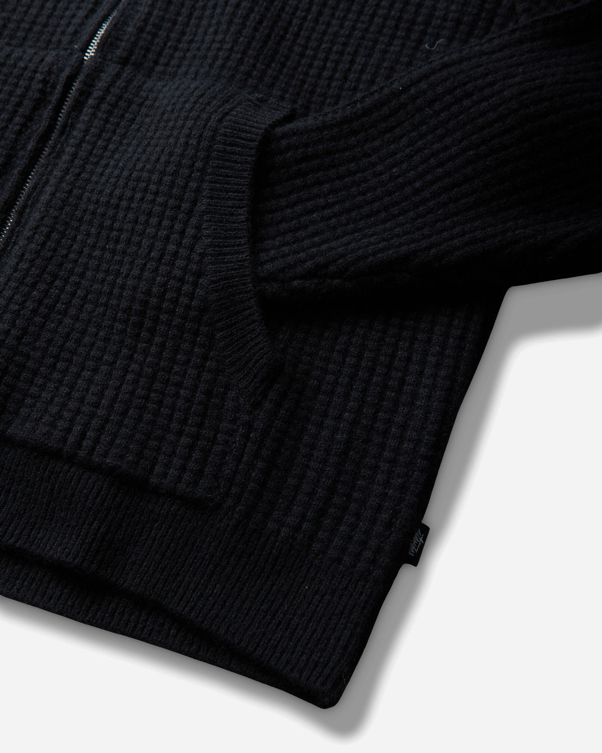 Stüssy Waffle Cashmere Zip Hood Black Sweatshirts Zip-Ups 117274SJ 0001