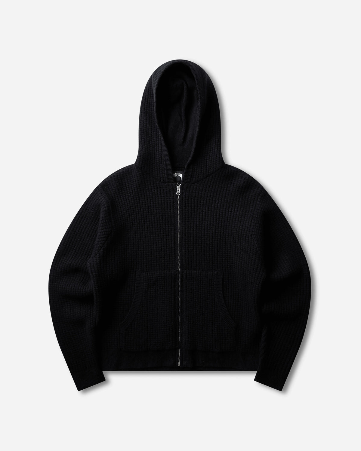 Stüssy Waffle Cashmere Zip Hood Black Sweatshirts Zip-Ups 117274SJ 0001