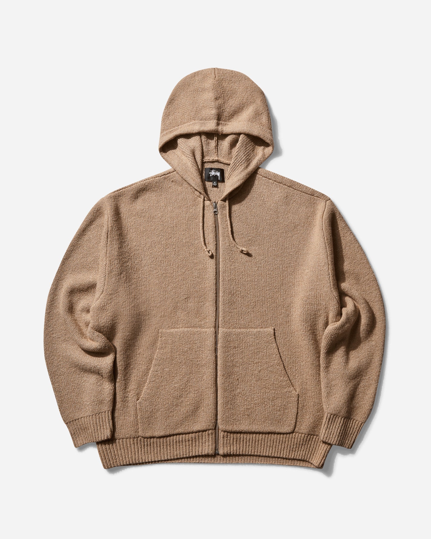 Stüssy Zip Up Hooded Sweater Camel Sweatshirts Zip-Ups 117261 1030