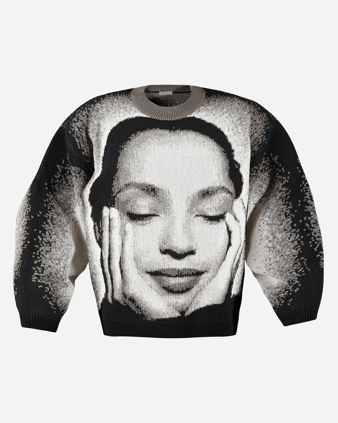 Stillz Ordinary Jacquard Knit Sweater Black Knitwears Sweaters ORDNRJCQRDKNTBLK BLK