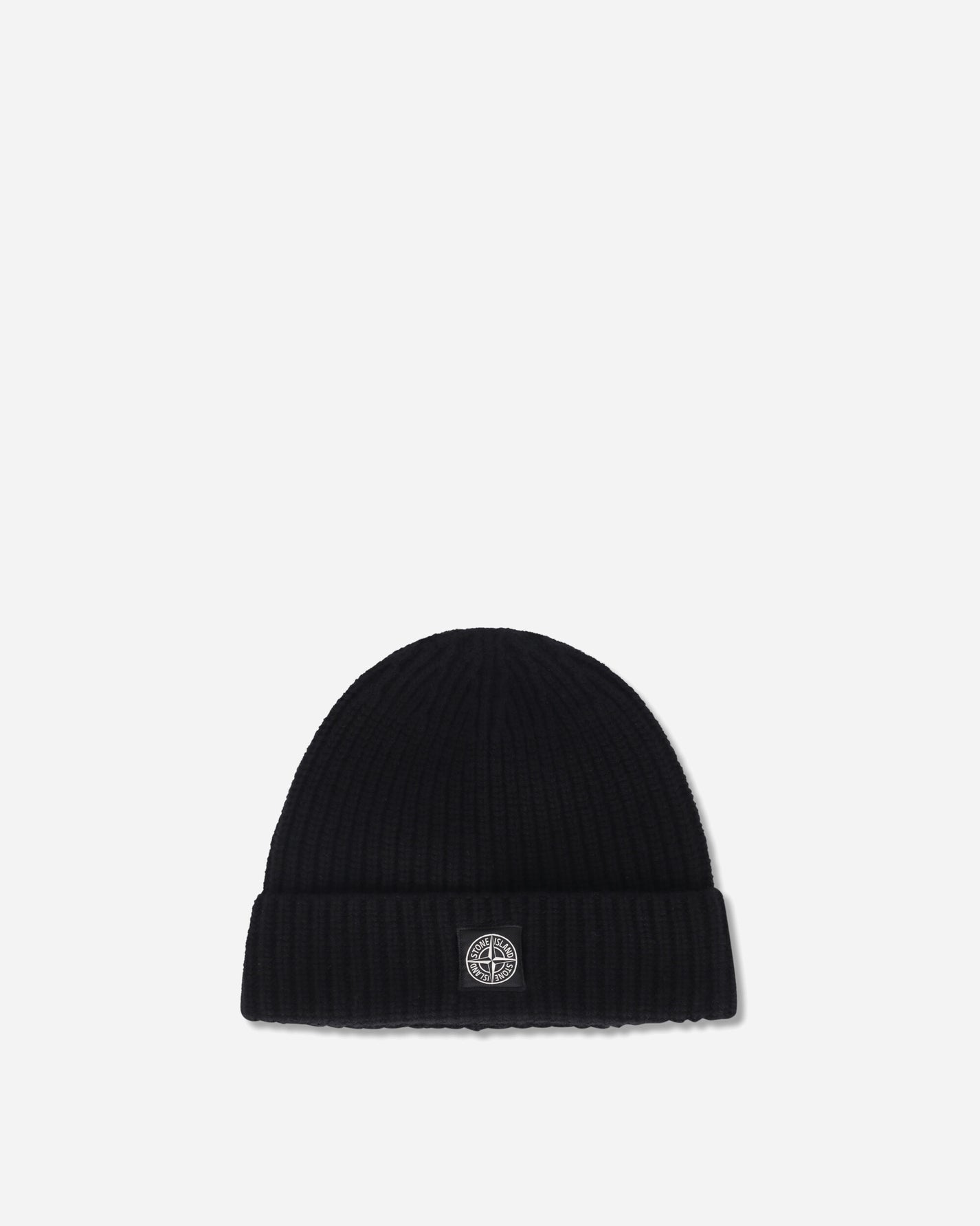 Stone Island Light Wool Ribbed Beanie Black Hats Beanies K2S15-N100012-S00B4 V0029