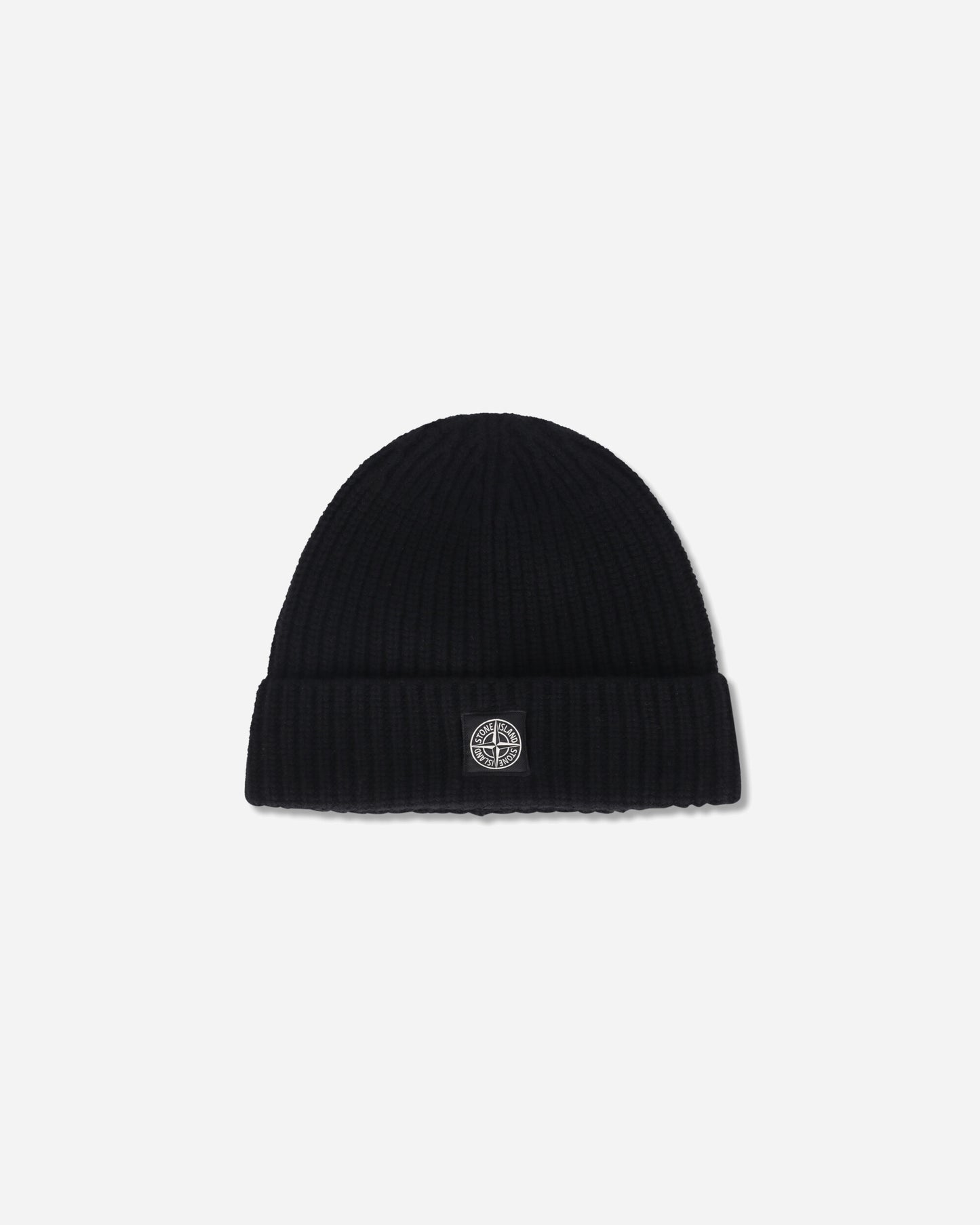 Stone Island Light Wool Ribbed Beanie Black Hats Beanies K2S15-N100012-S00B4 V0029