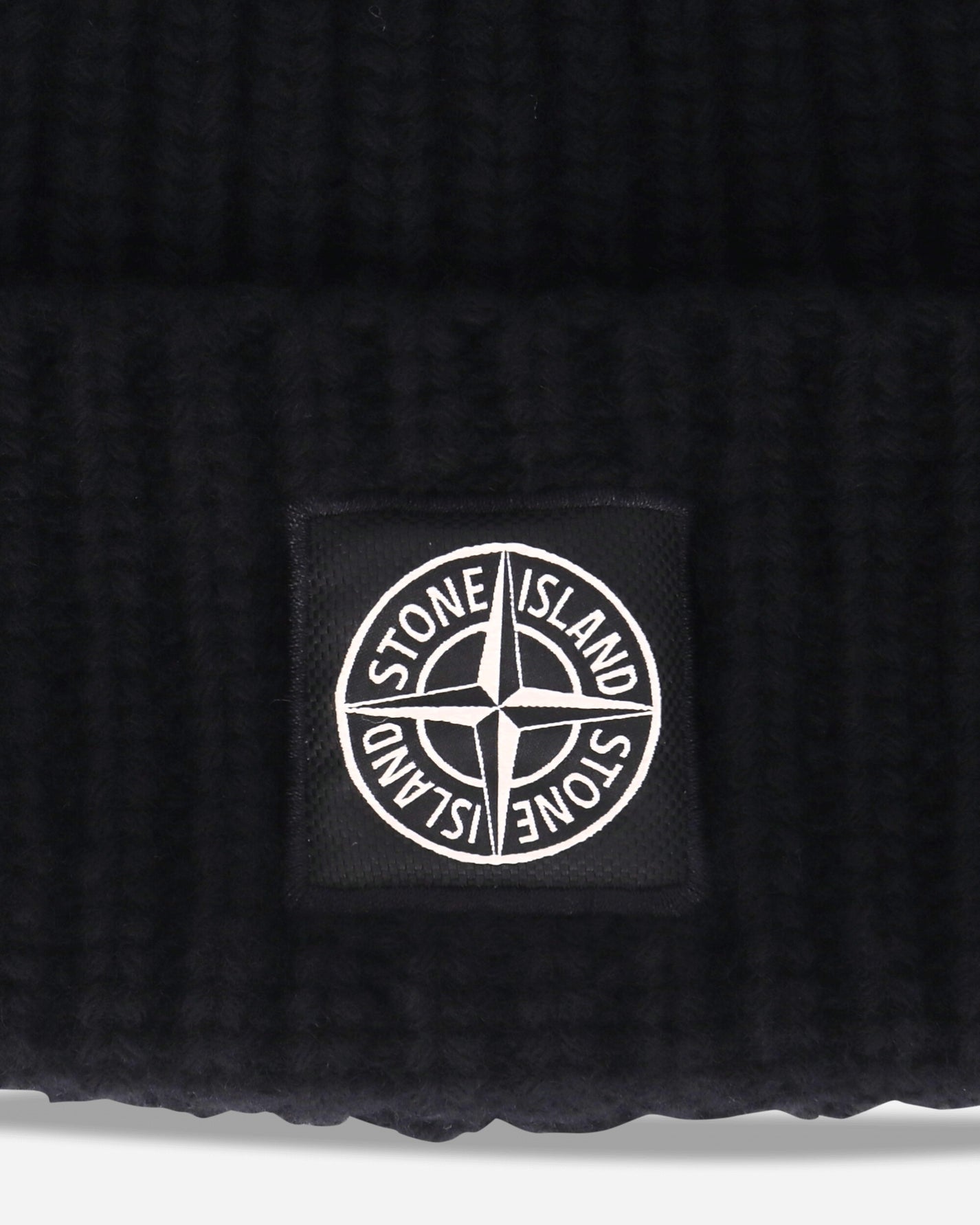 Stone Island Light Wool Ribbed Beanie Black Hats Beanies K2S15-N100012-S00B4 V0029