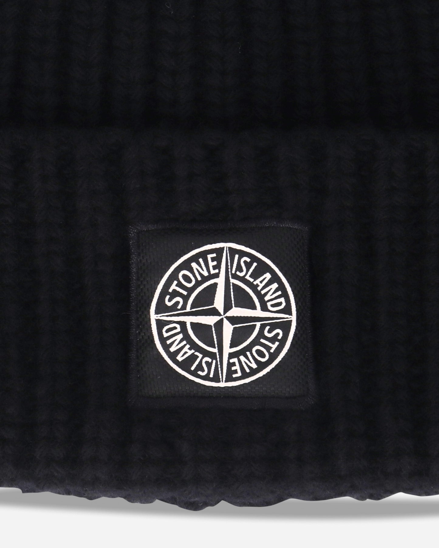 Stone Island Light Wool Ribbed Beanie Black Hats Beanies K2S15-N100012-S00B4 V0029
