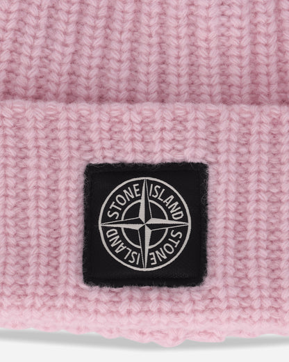 Stone Island Light Wool Ribbed Beanie Pink Hats Beanies K2S15-N100012-S00B4 V0080