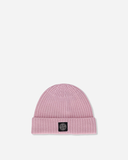 Stone Island Light Wool Ribbed Beanie Pink Hats Beanies K2S15-N100012-S00B4 V0080