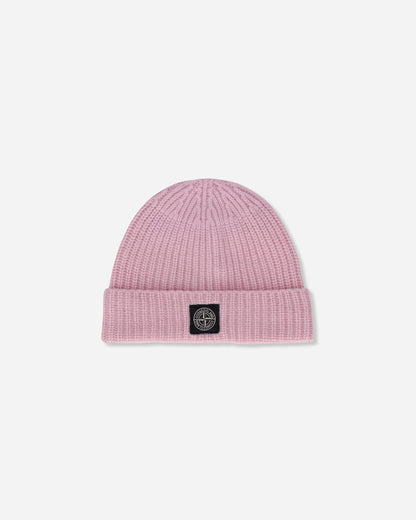 Stone Island Light Wool Ribbed Beanie Pink Hats Beanies K2S15-N100012-S00B4 V0080