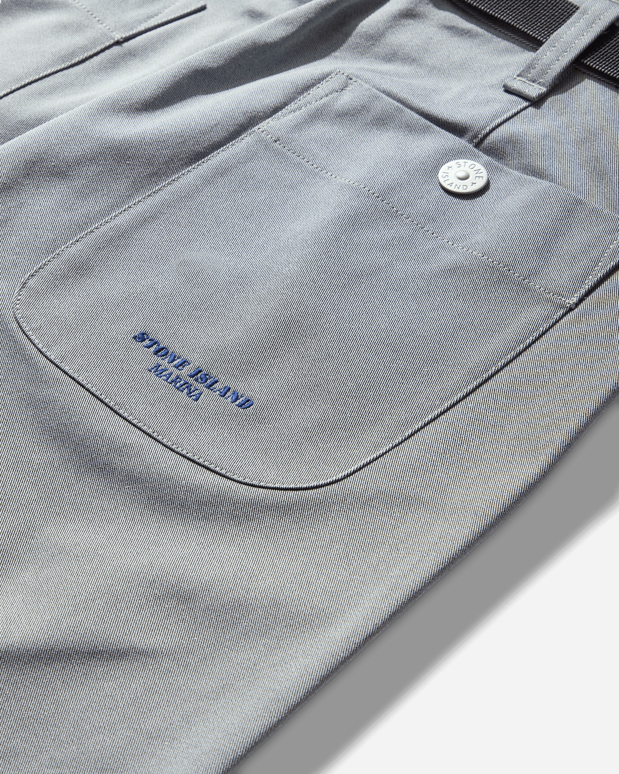 Stone Island Stretch Gabardine Yarn Dyed Marina Sky Blue Pants Casual K2S15-3100015-S0X19 V0040