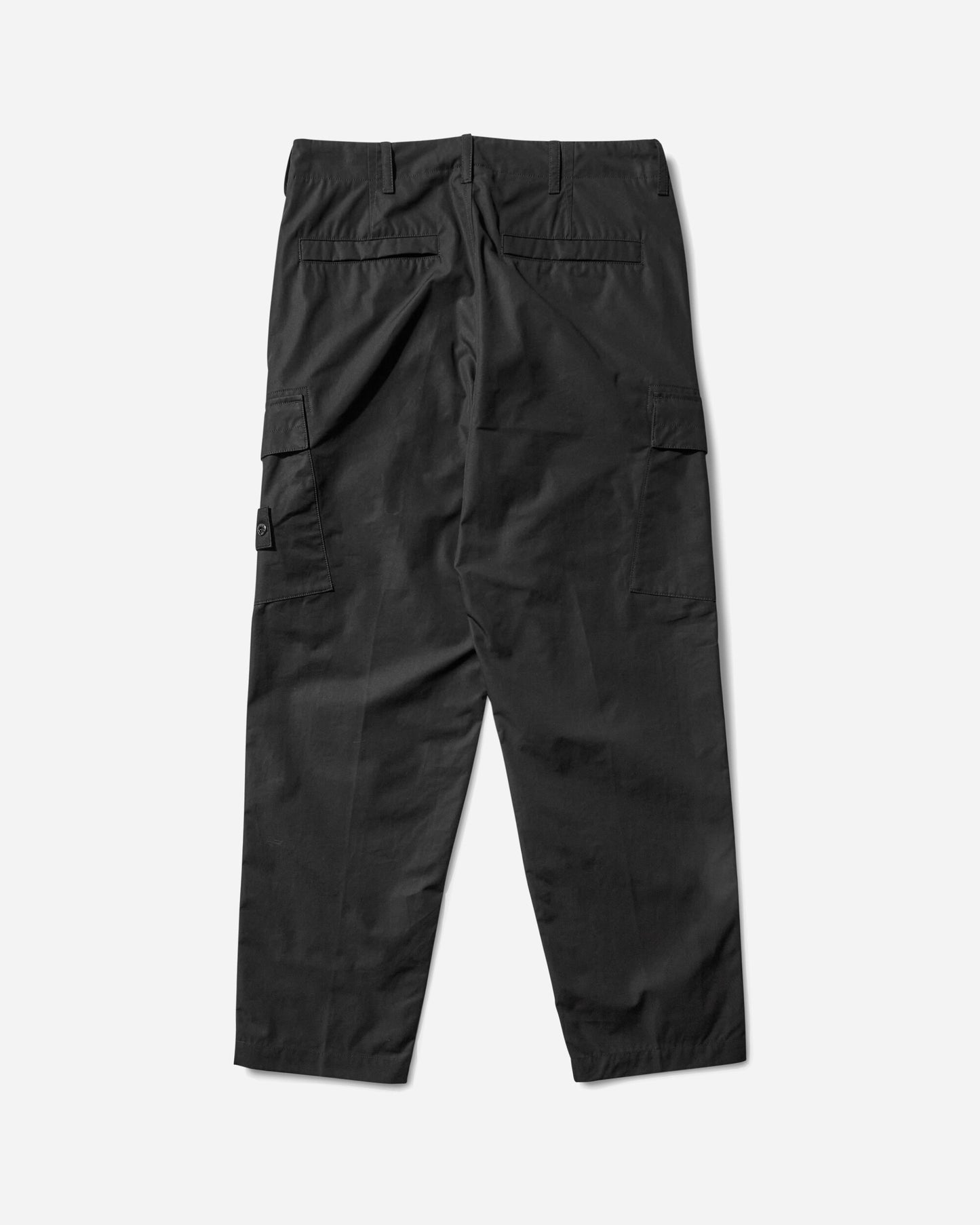 Stone Island Weatherproof Cotton Canvas Cargo Pants Black Pants Casual K2S15-3100019-S00F1 V0029
