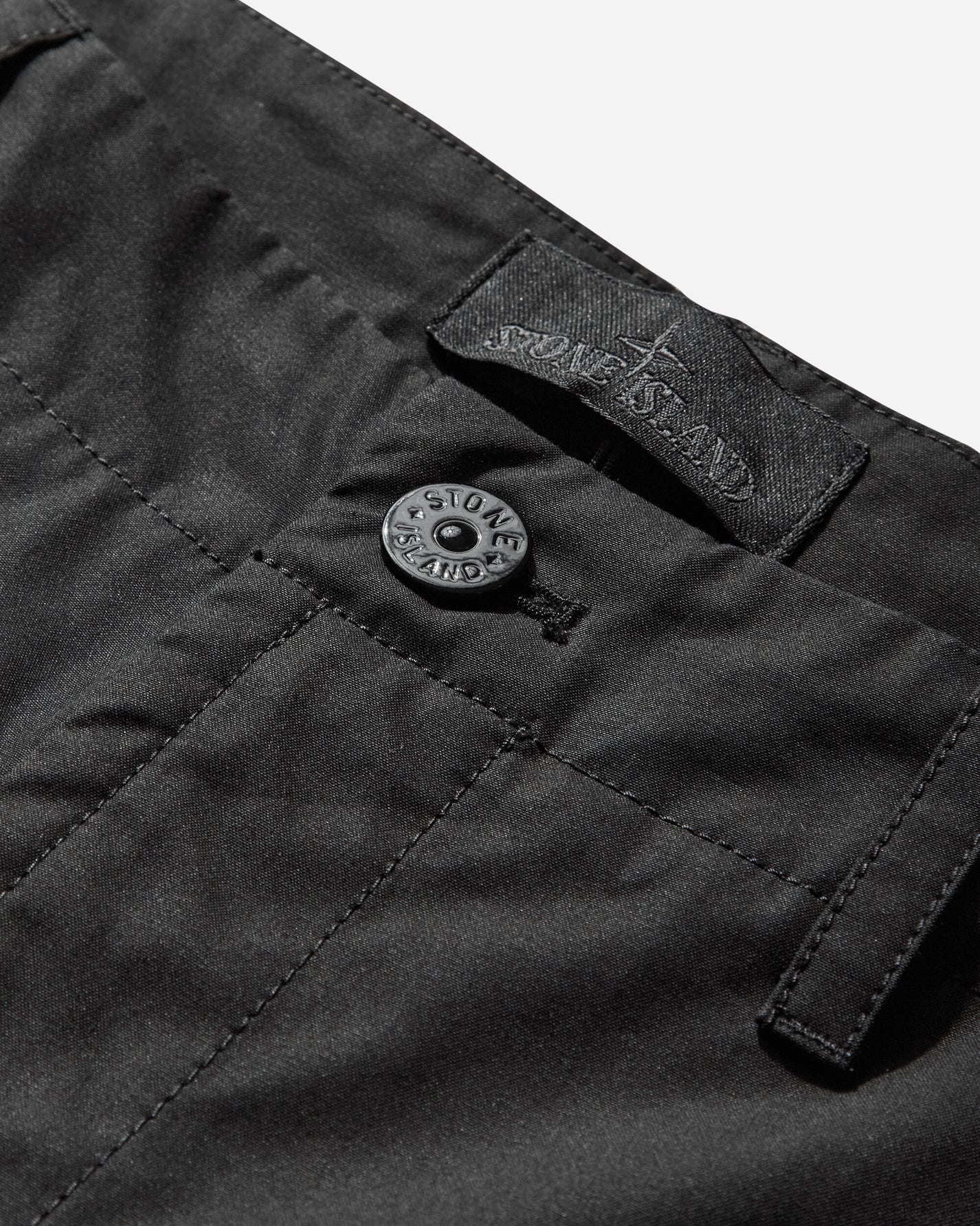 Stone Island Weatherproof Cotton Canvas Cargo Pants Black Pants Casual K2S15-3100019-S00F1 V0029