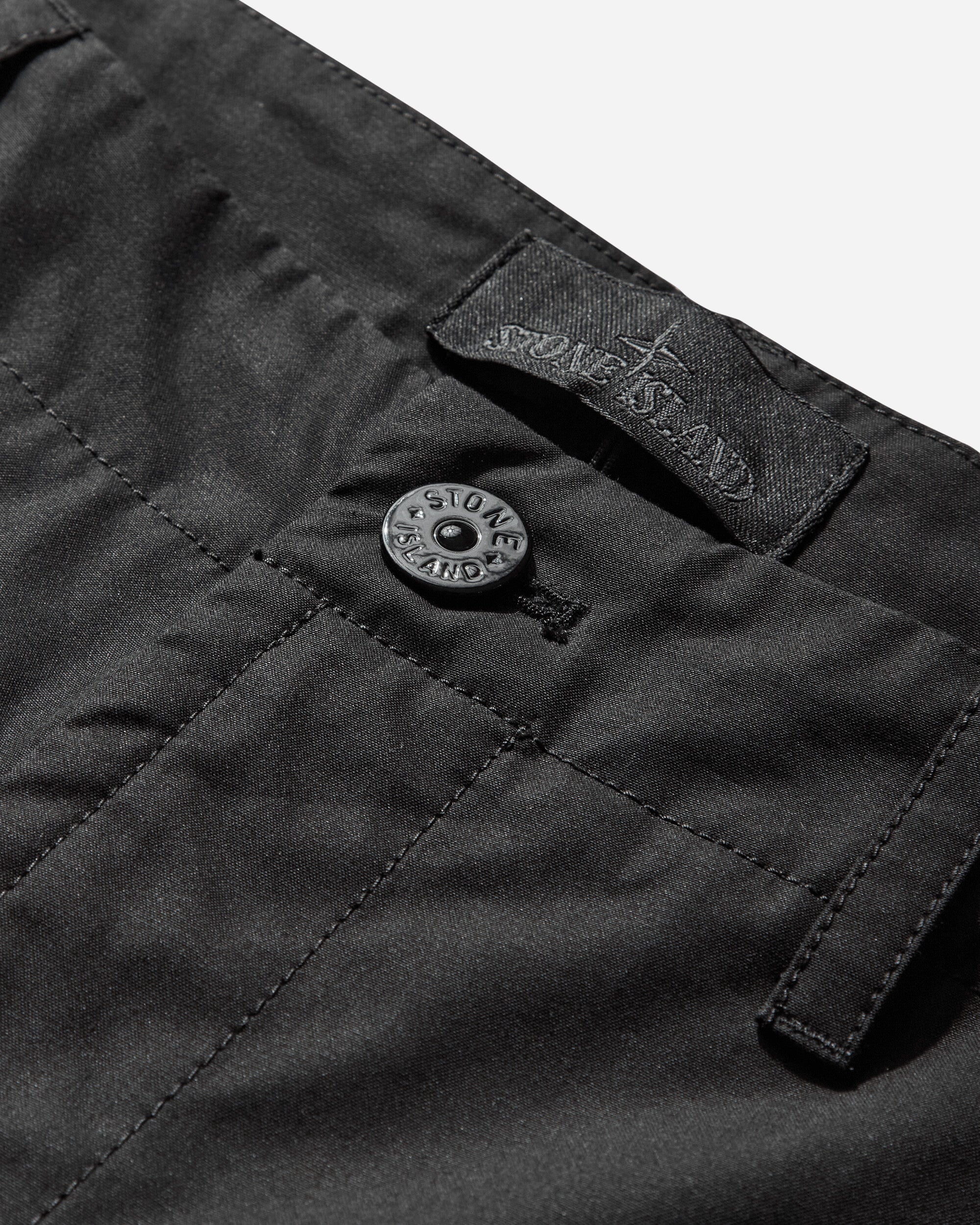 Stone Island Weatherproof Cotton Canvas Cargo Pants Black Pants Casual K2S15-3100019-S00F1 V0029