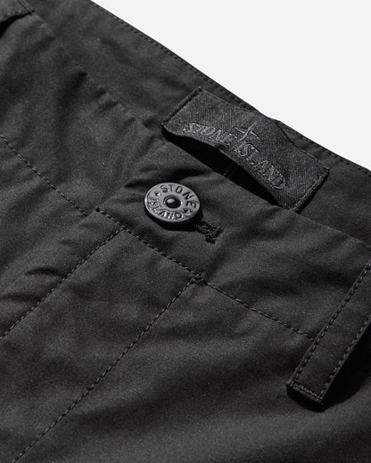 Stone Island Weatherproof Cotton Canvas Cargo Pants Black Pants Casual K2S15-3100019-S00F1 V0029