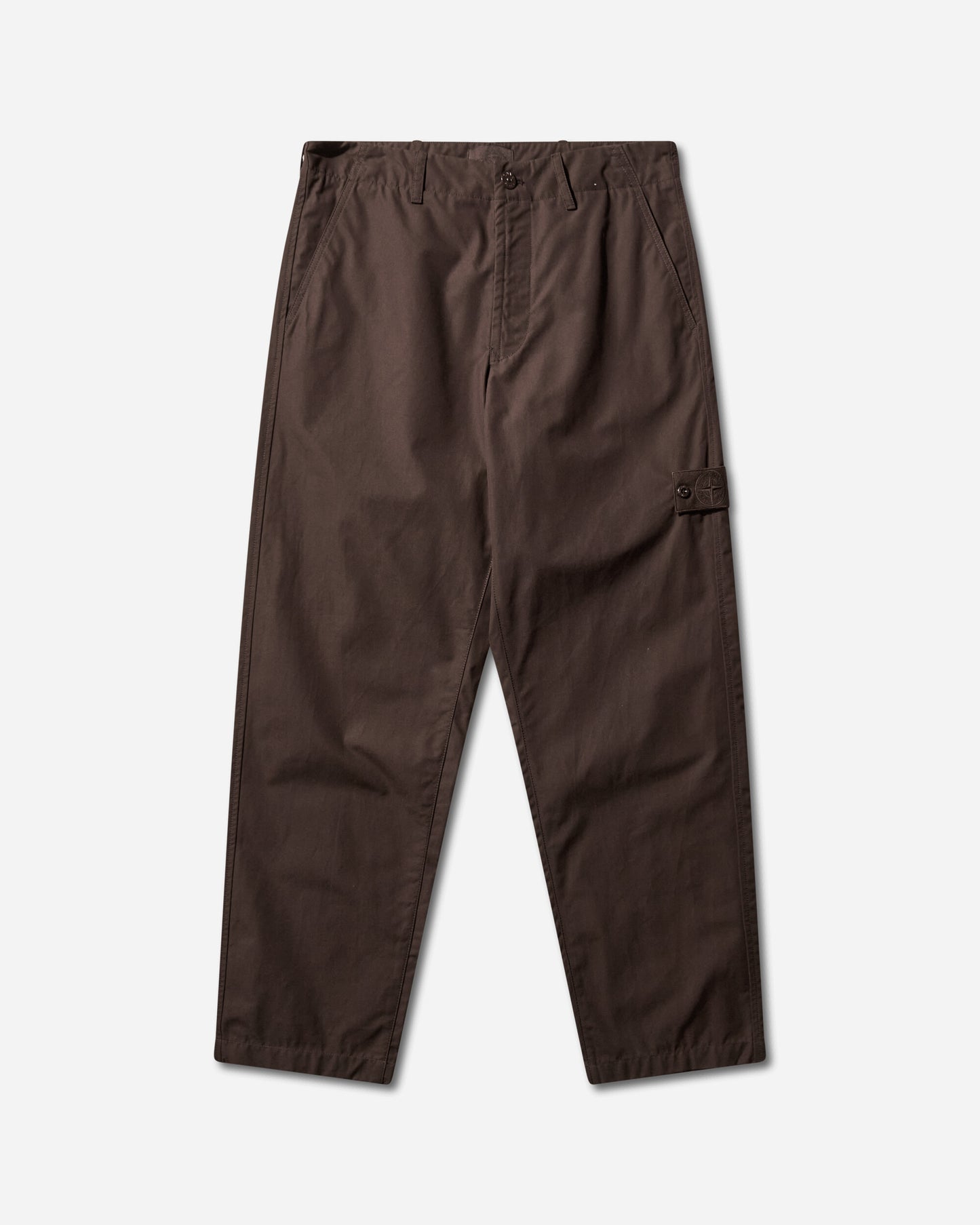 Stone Island Weatherproof Cotton Canvas Chino Trousers Dark Brown Pants Casual K2S15-3100042-S00F1 V0070