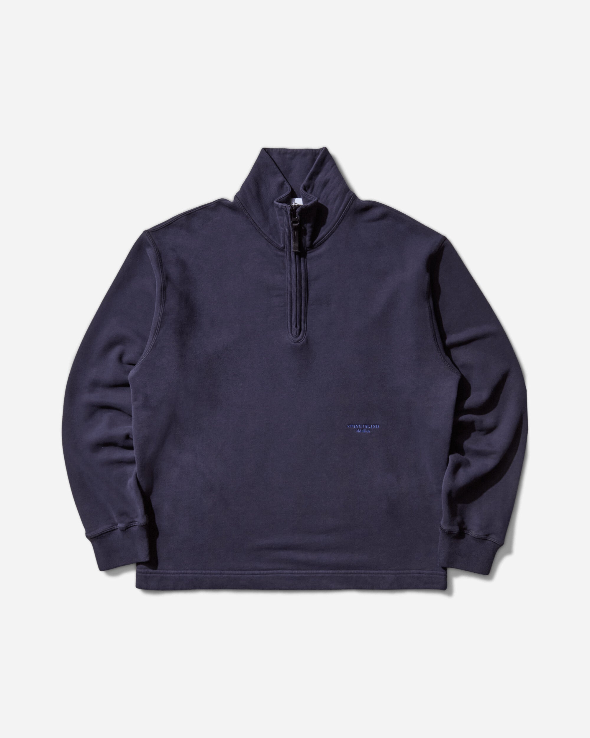 Stone Island Brushed Organic Cotton Hoodie Marina Navy Sweatshirts Crewneck K2S15-6100026-S0X13 V002A