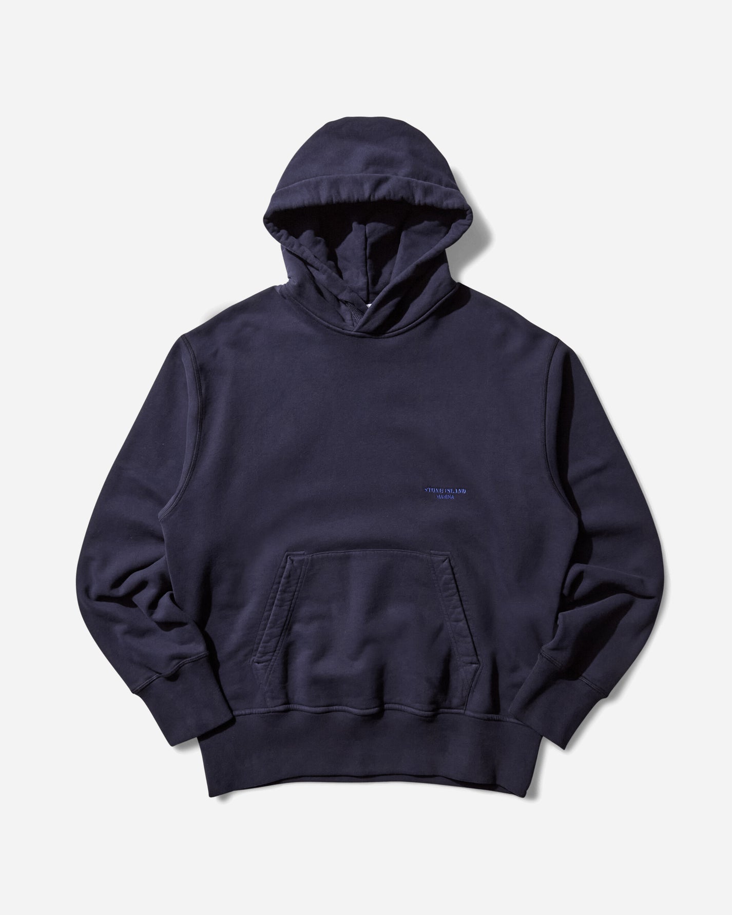Stone Island Brushed Organic Cotton Hoodie Marina Navy Sweatshirts Crewneck K2S15-6100027-S0X13 V002A