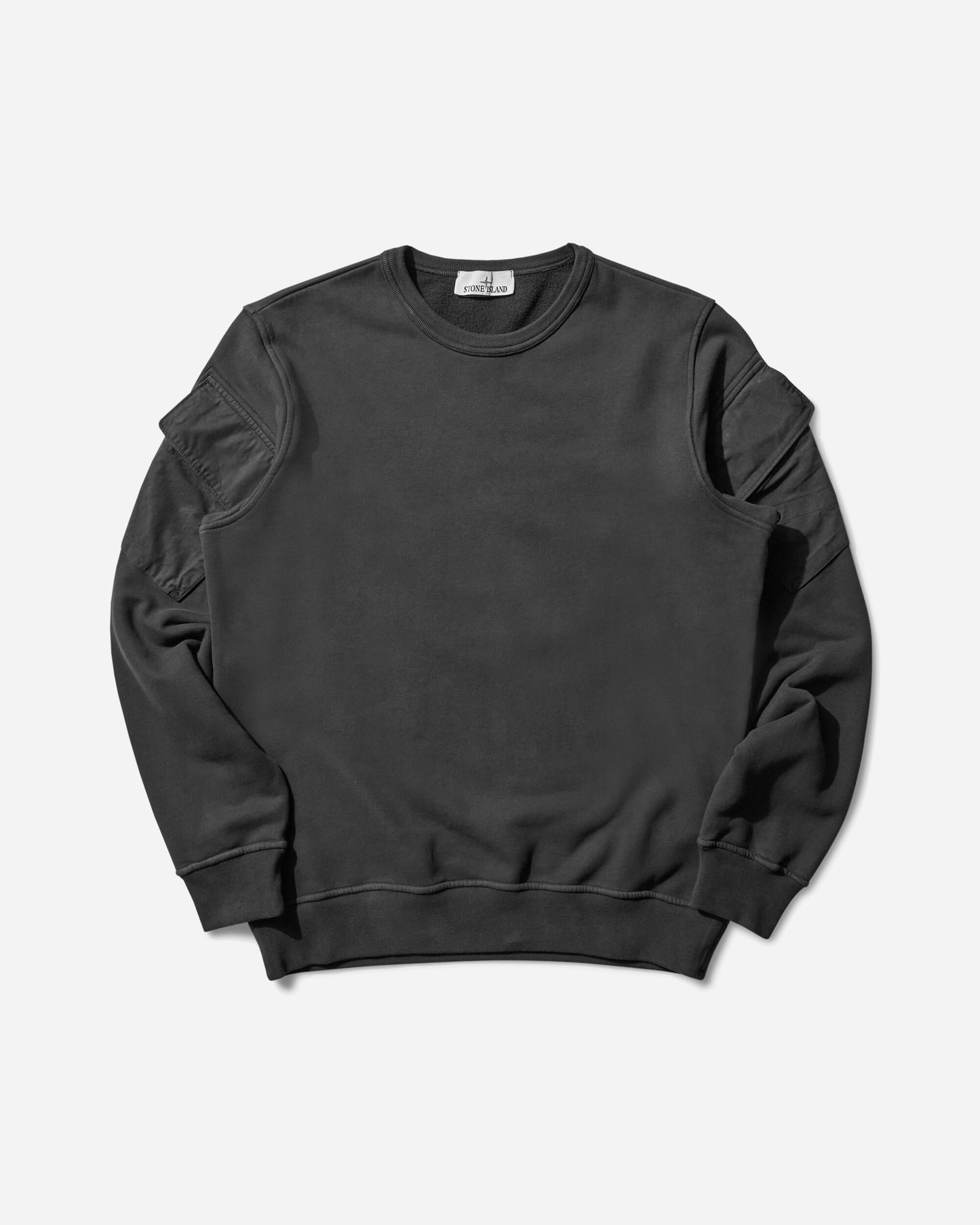 Stone Island Combat Pocket Crewneck Sweatshirt Black Sweatshirts Crewneck K2S15-6100008-S0A20 V0029