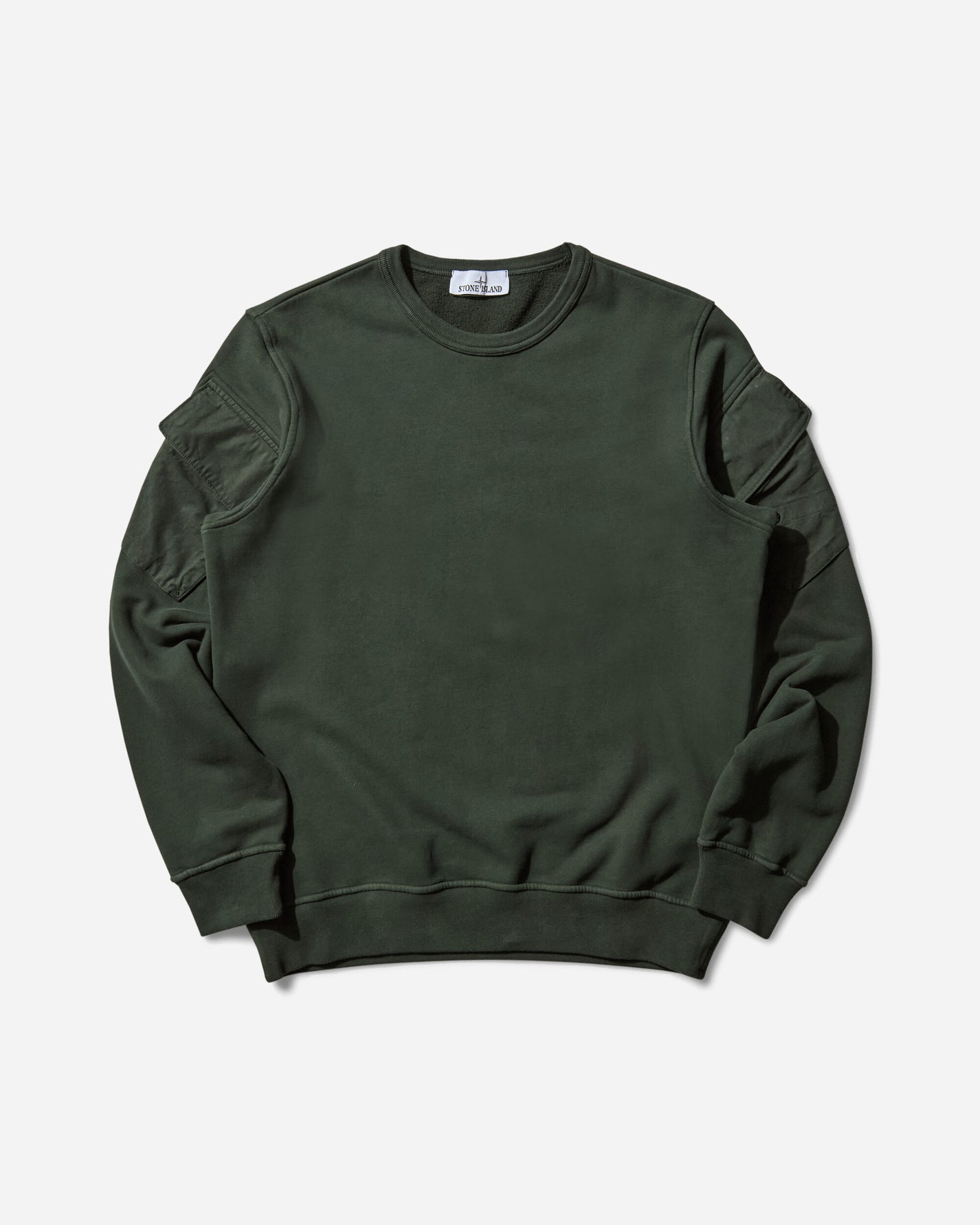 Stone Island Combat Pocket Crewneck Sweatshirt Juniper Sweatshirts Crewneck K2S15-6100008-S0A20 V005E