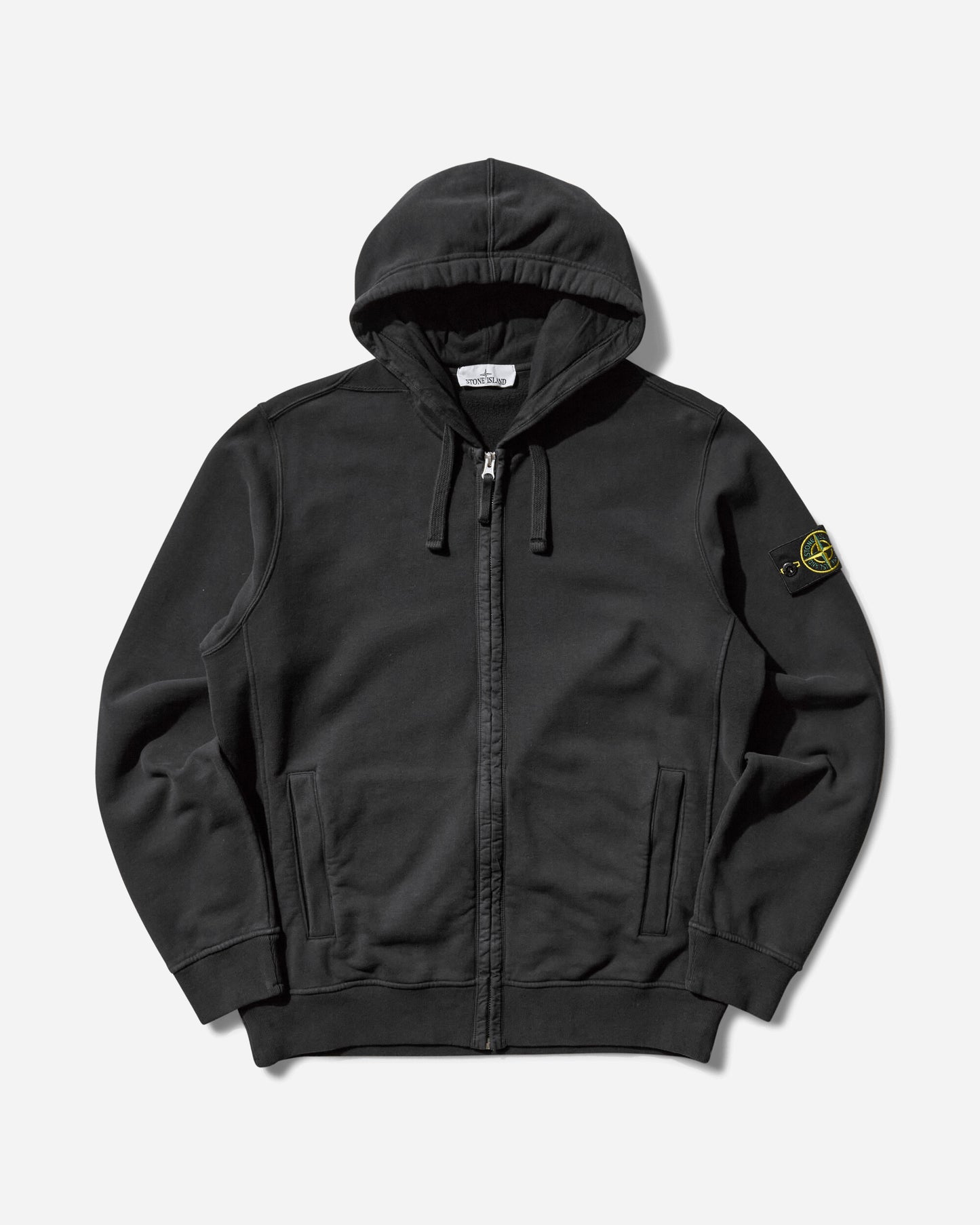 Stone Island Hooded Full Zip Sweatshirt Black Sweatshirts Crewneck K2S15-6100067-S0A20 V0029