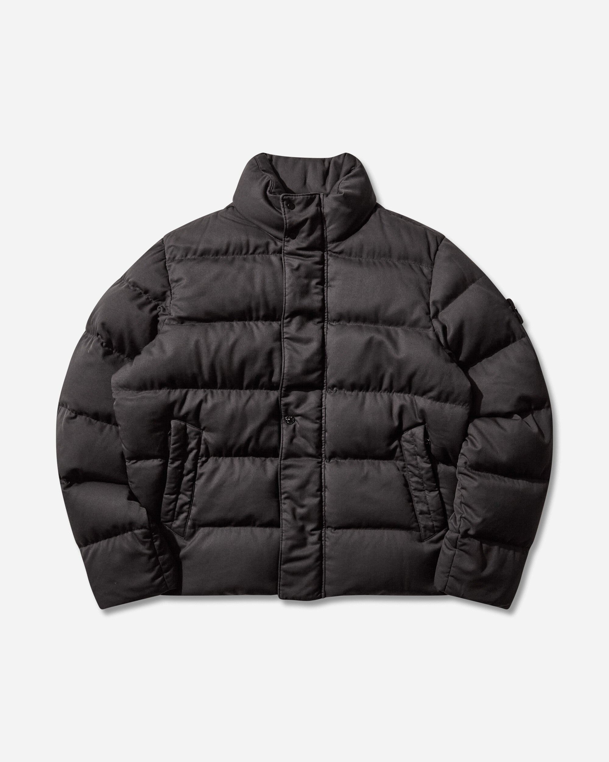 Stone Island Twill Wool-Tc Down Jacket Ghost Black Coats and Jackets Down Jackets K2S15-4100100-S0F26 V0029