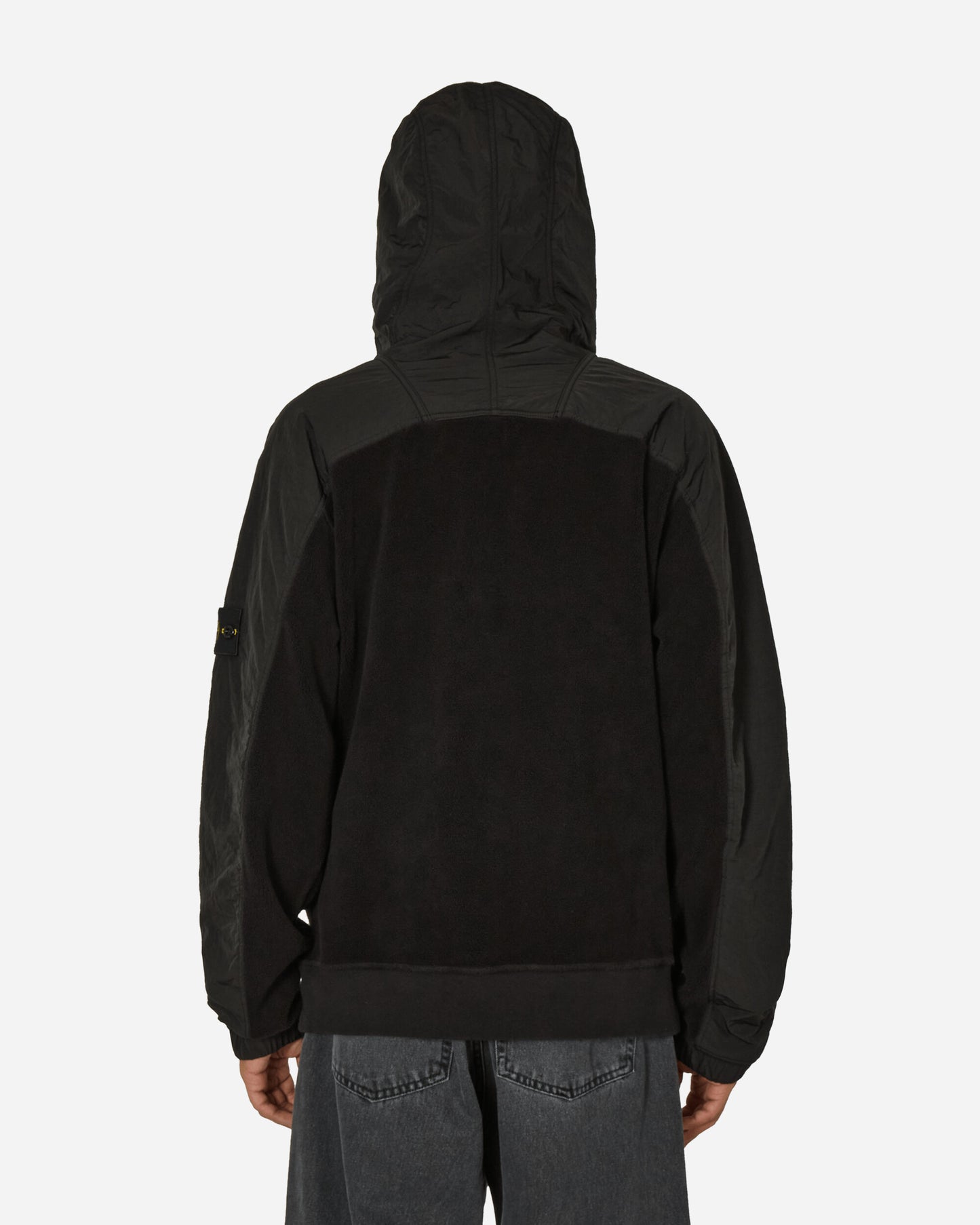 Stone Island Sherpa Hooded Sweatshirt Black Sweatshirts Fleece 811562653 V0029