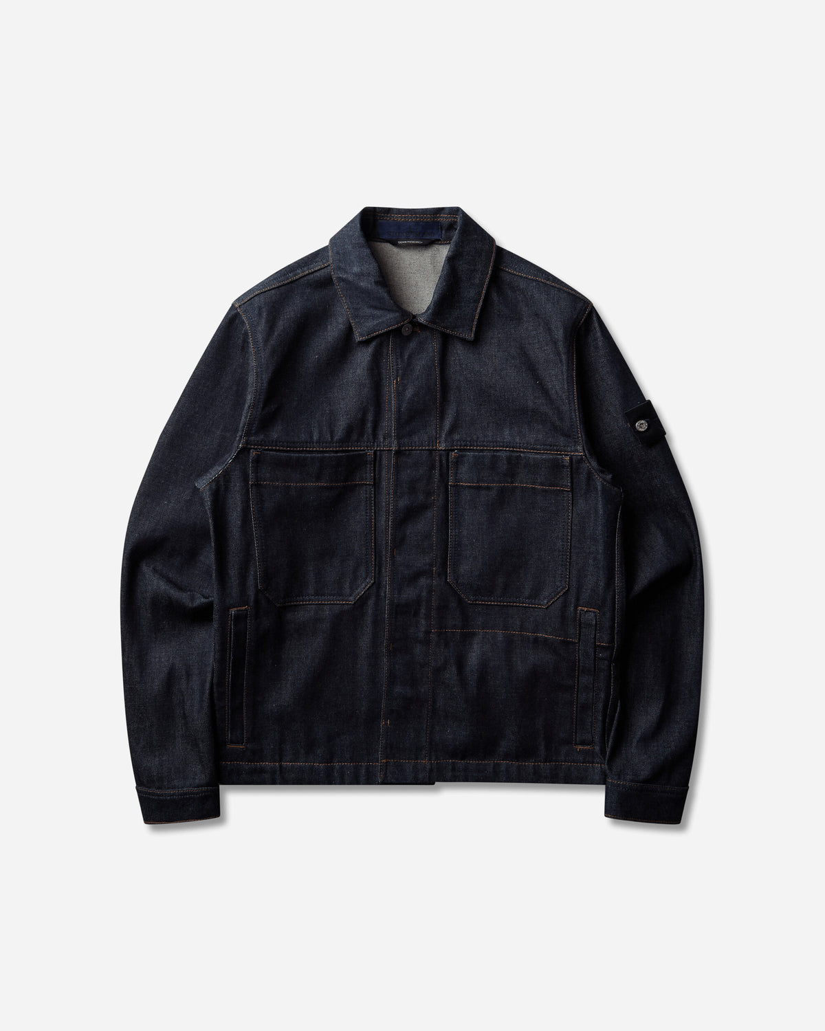 Stone Island Biker Jacket Blue Raw Coats and Jackets Jackets L2S144100006S00J8 VJ200
