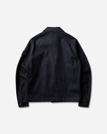 Stone Island Biker Jacket Blue Raw Coats and Jackets Jackets L2S144100006S00J8 VJ200
