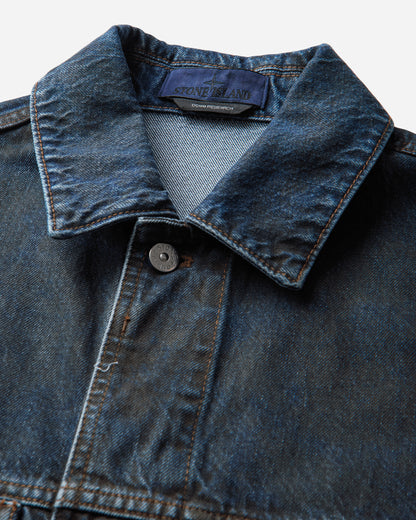 Stone Island Biker Jacket Blue Black Coats and Jackets Jackets L2S144100006S0J40 VJ229
