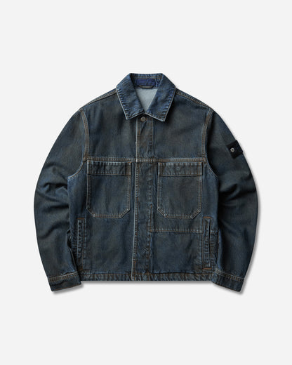 Stone Island Biker Jacket Blue Black Coats and Jackets Jackets L2S144100006S0J40 VJ229