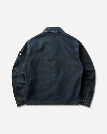 Stone Island Biker Jacket Blue Black Coats and Jackets Jackets L2S144100006S0J40 VJ229