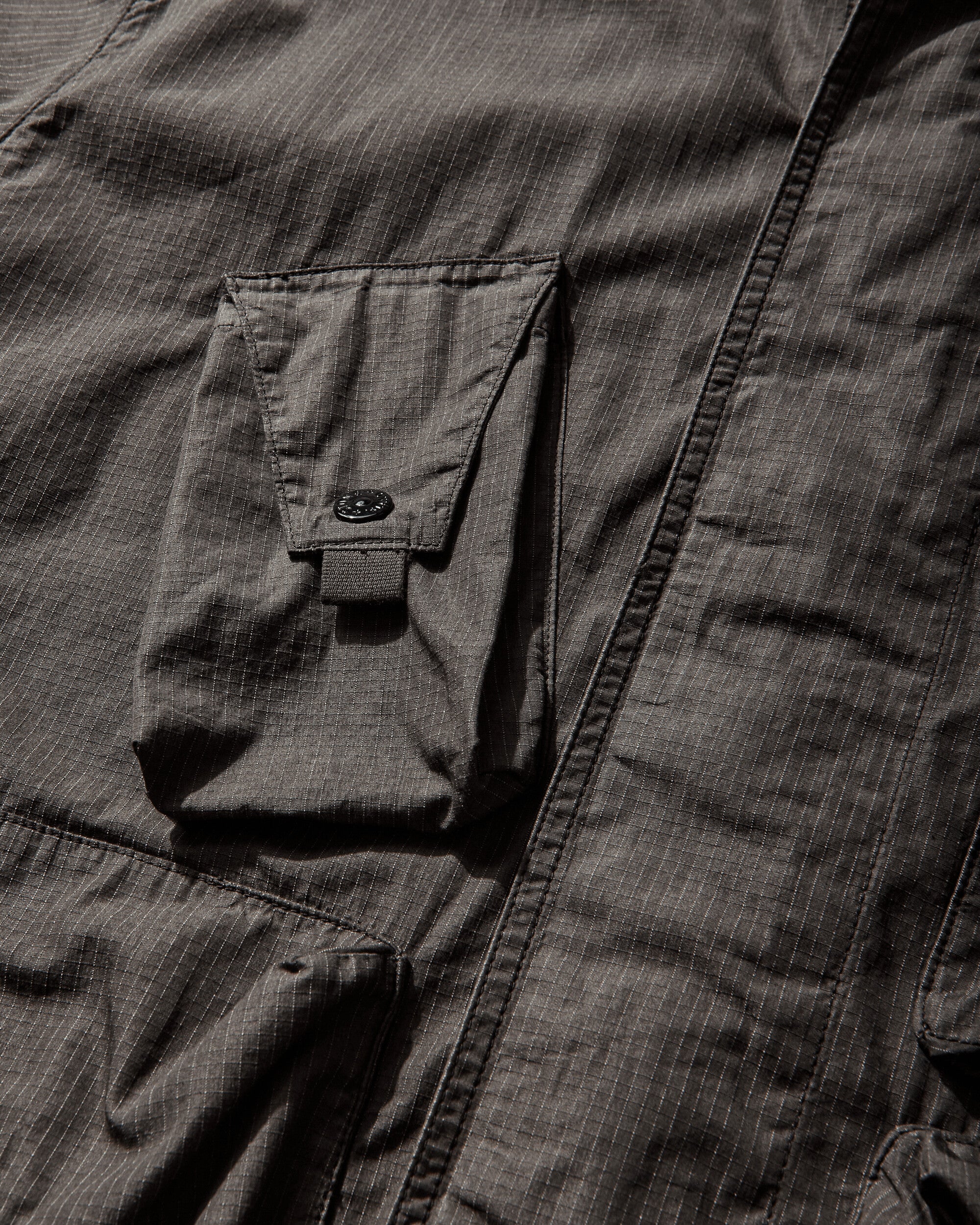 Stone Island Double Coated Cotton Ripstop Short Jacket Charcoal Coats and Jackets Jackets L1S154100071S0318 V0065