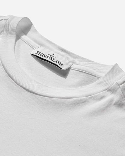 Stone Island Patch Logo Ls T Shirt White T-Shirts Longsleeve K2S15-2100028-S0013 V0001