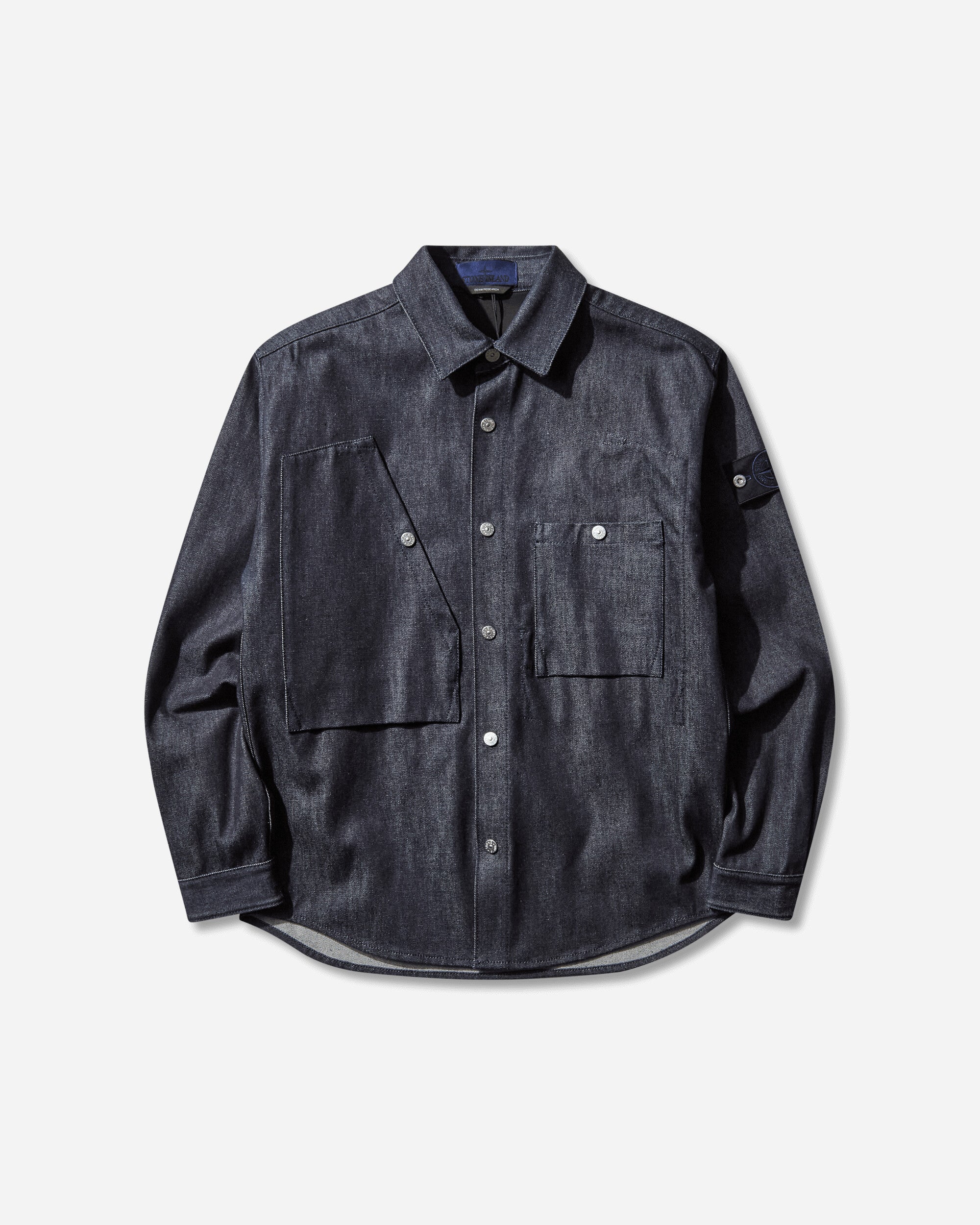 Stone Island Indigo Denim Raw Shirt Blue Raw Shirts Longsleeve Shirt K2S15-1100008-S00J8 VJ200