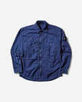 Stone Island Hollow Fiber Nylon Indigo-Tc Overshirt Indigo Shirts Overshirt K2S15-1100009-S00J3 V0021