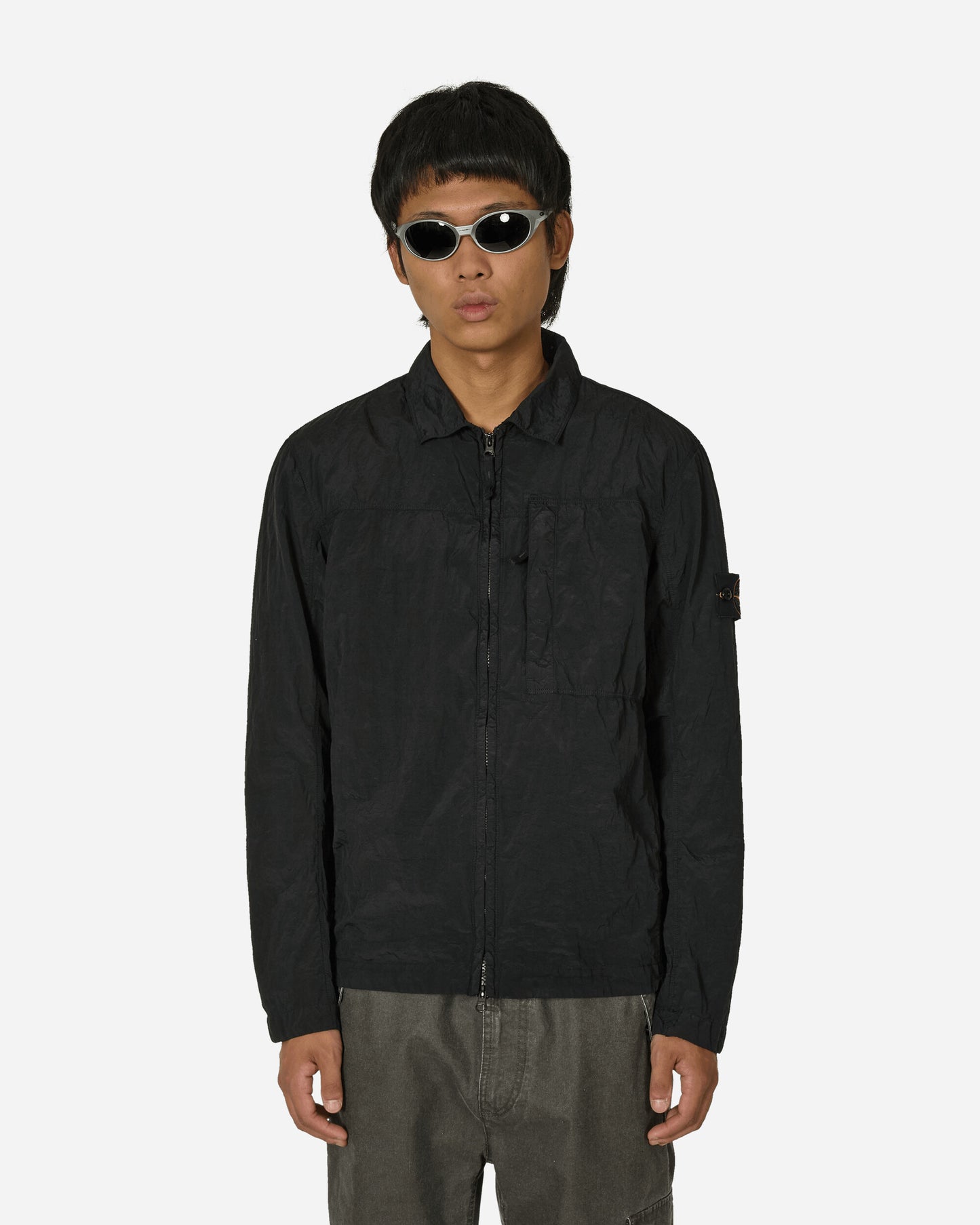 Stone Island Nylon Metal Overshirt Black Shirts Overshirt 811511819 V0029