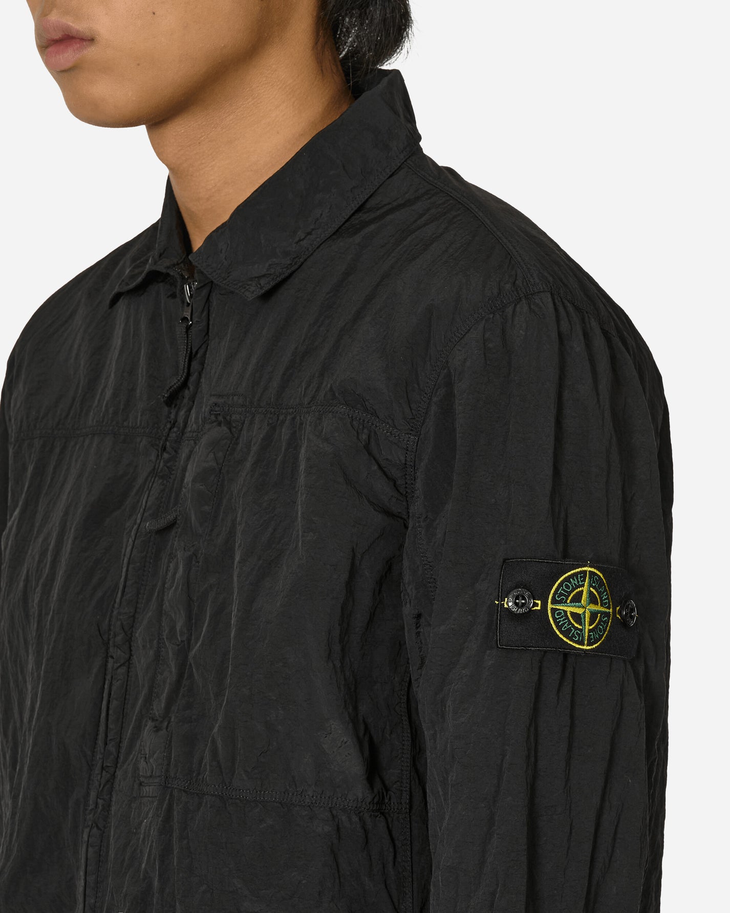 Stone Island Nylon Metal Overshirt Black Shirts Overshirt 811511819 V0029