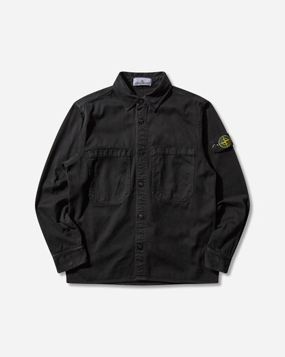 Stone Island Panama Cotton Old Effect Overshirt Black Shirts Overshirt K2S15-1200025-S0184 V0129