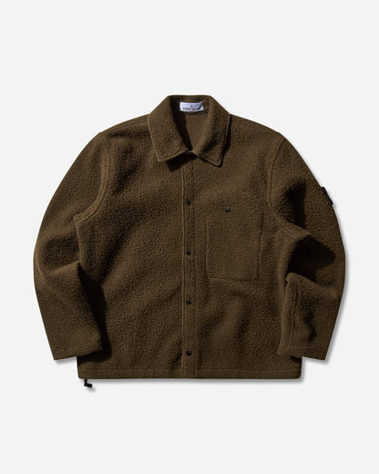 Stone Island Panno Ratinato Overshirt Green Shirts Overshirt K2S15-1200021-S0214 V0054