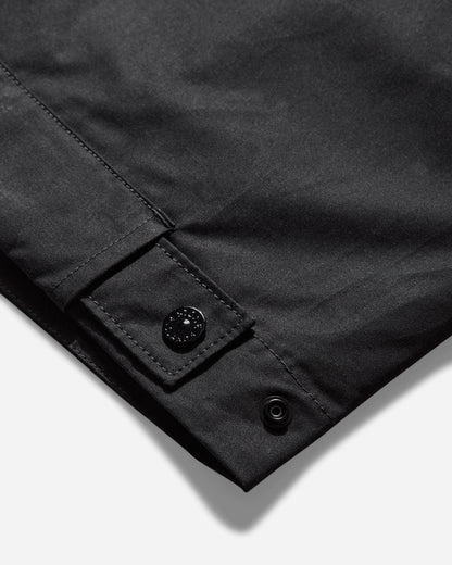 Stone Island Weatherproof Cotton Canvas Overshirt Ghost Black Shirts Overshirt K2S15-1200018-S00F1 V0029