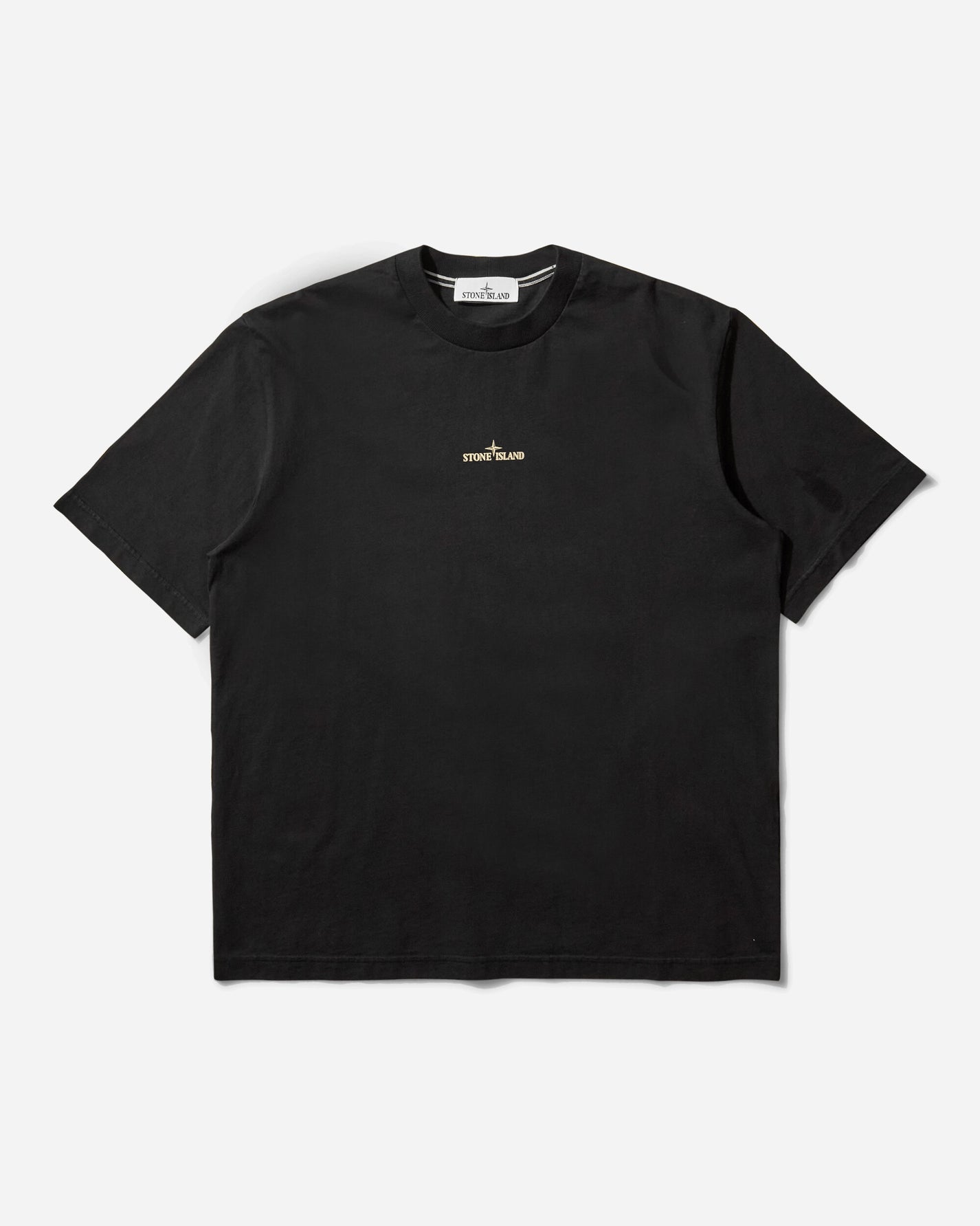 Stone Island Bleeding Numbers Compass T Shirt Black T-Shirts Shortsleeve K2S15-2100037-S0197 V0029