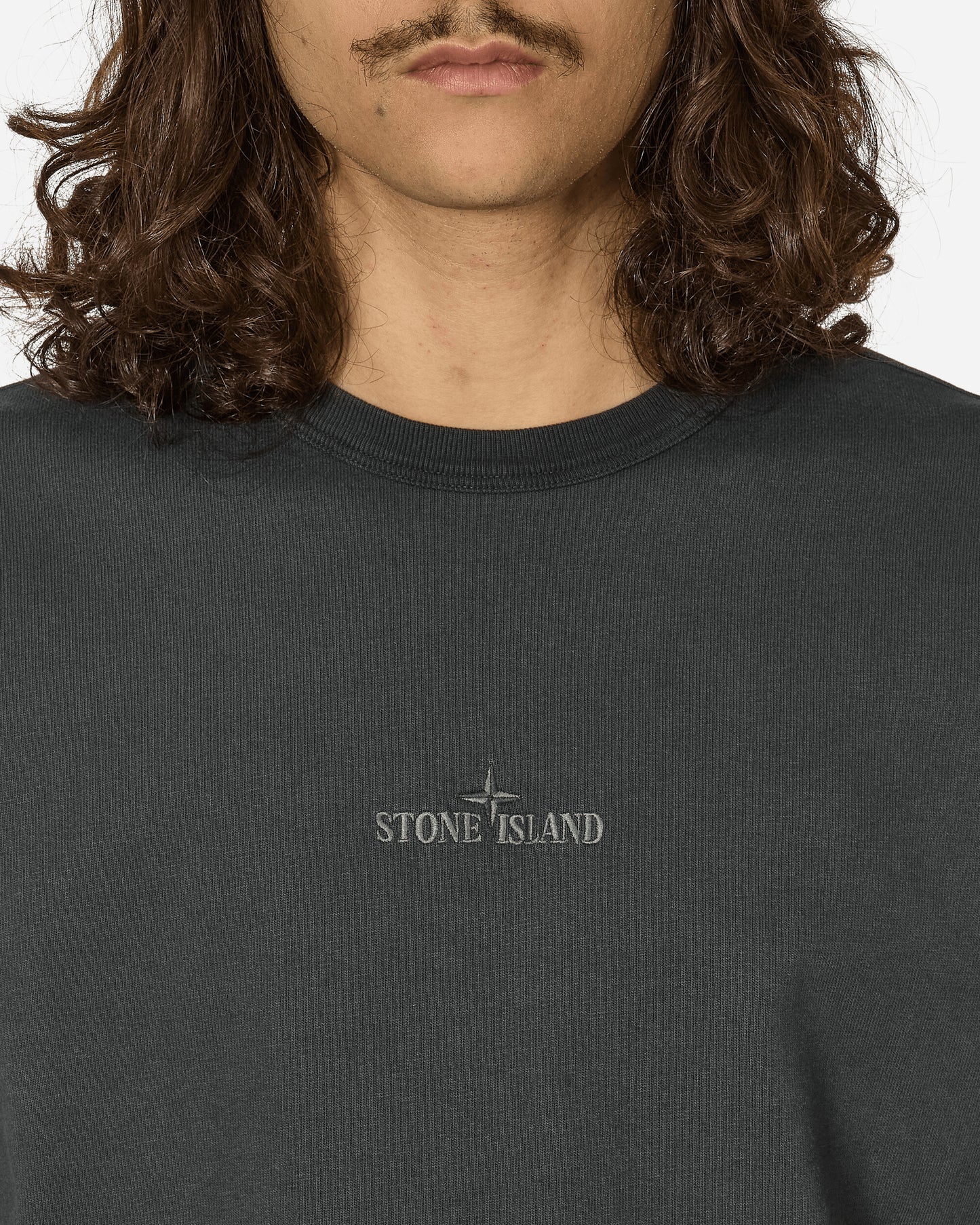 Stone Island Garment Dyed Oversize T-Shirt Lead Grey T-Shirts Shortsleeve 811522258 V0162