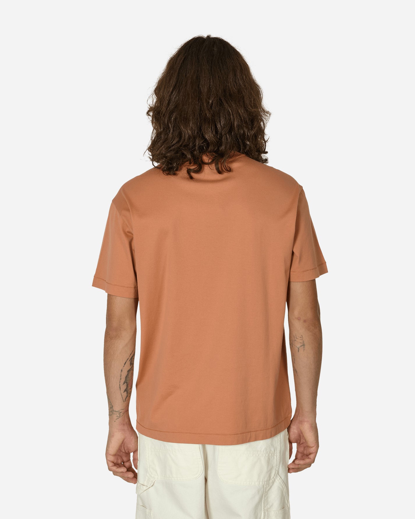 Stone Island Logo S/S T-Shirt Orange T-Shirts Shortsleeve 811524113 V0032