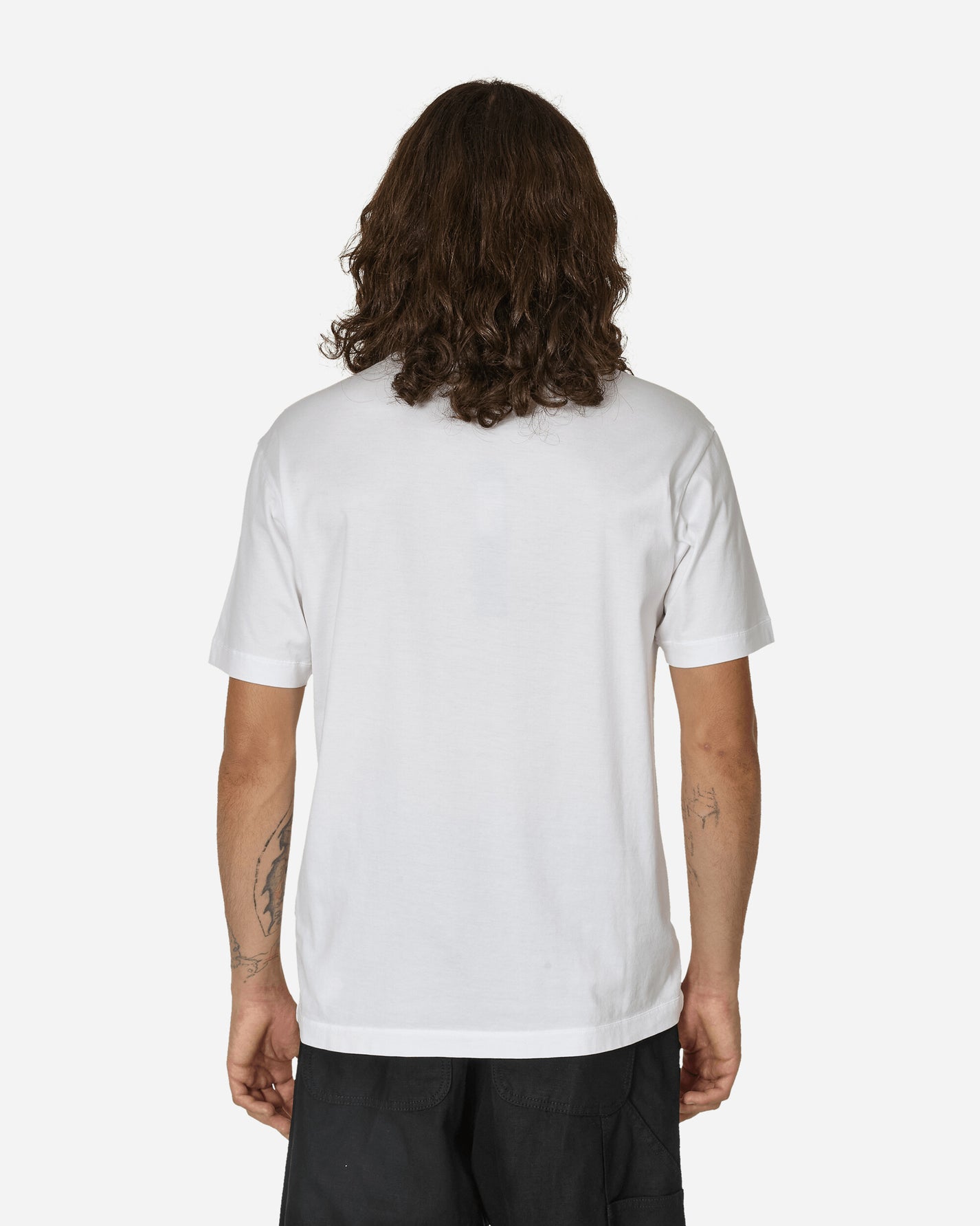 Stone Island Logo S/S T-Shirt White T-Shirts Shortsleeve 811524113 A0001