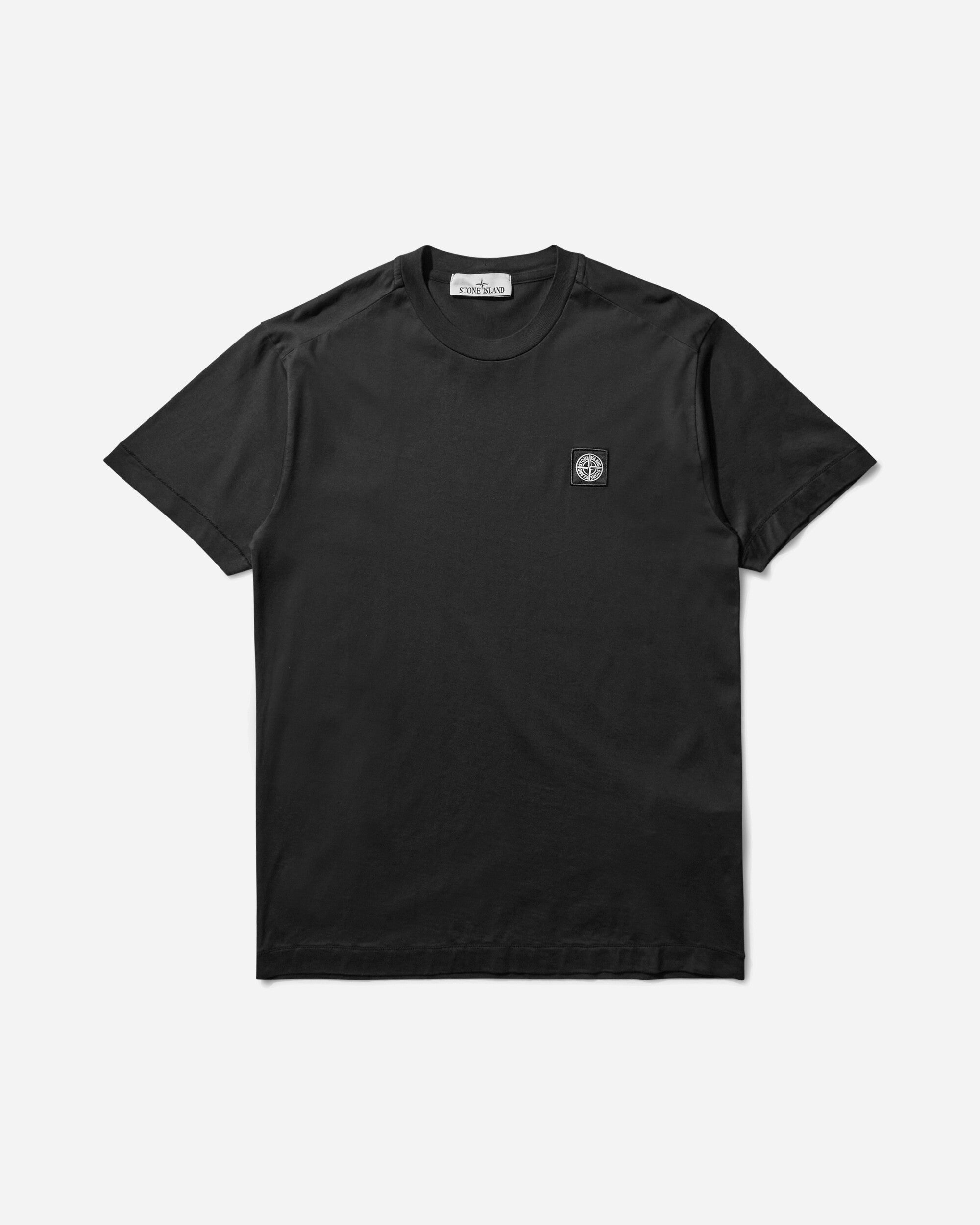 Stone Island Patch Logo T Shirt Black T-Shirts Shortsleeve K2S15-2100027-S0013 V0029